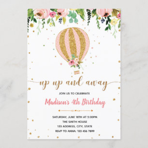 Invitación de cumpleaños de arriba y abajo