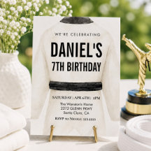 invitación de cumpleaños de artes marciales