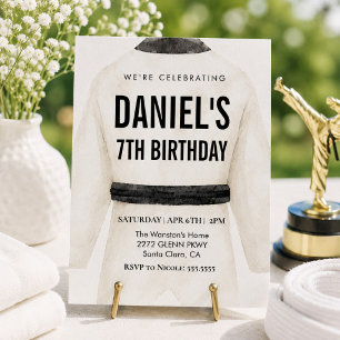 invitación de cumpleaños de artes marciales