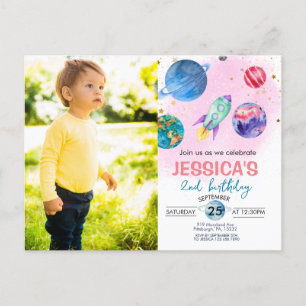 Invitación de Cumpleaños de Astronauta para Fiesta