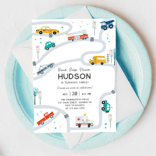 Invitación de Cumpleaños de Auto para Niños
