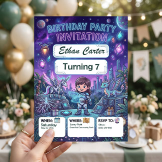 Invitación de cumpleaños de aventura científica