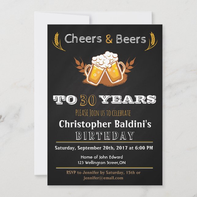 INVITACIÓN DE CUMPLEAÑOS DE AZOTEA Y CERVEZAS PARA (Anverso)