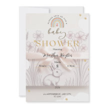 Invitación de Cumpleaños de Baby Shower Arcoíris P