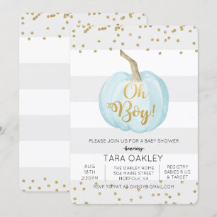 Invitación de Cumpleaños de Baby Shower de Niño co