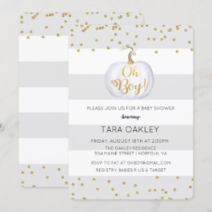 Invitación de Cumpleaños de Baby Shower de Niño co