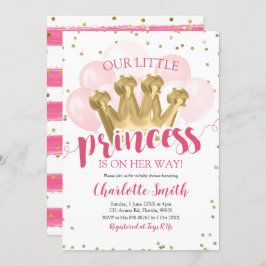 Invitación de cumpleaños de Baby Shower Princesa R