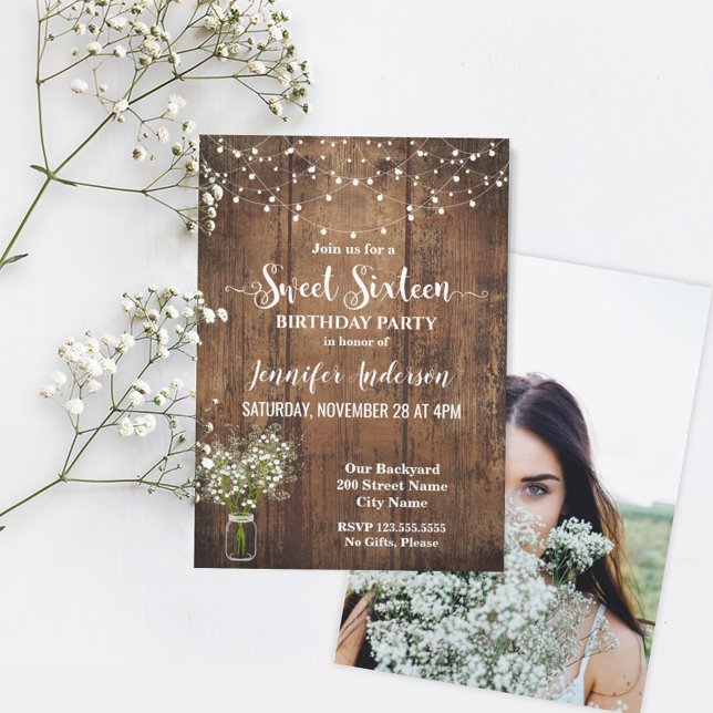 Invitación de cumpleaños de Baby's Breath Sweet (Subido por el creador)