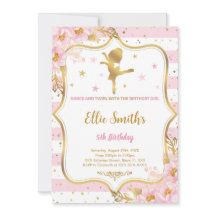 Invitación de cumpleaños de bailarina