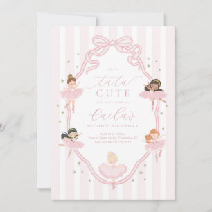Invitación de cumpleaños de bailarina linda con tu