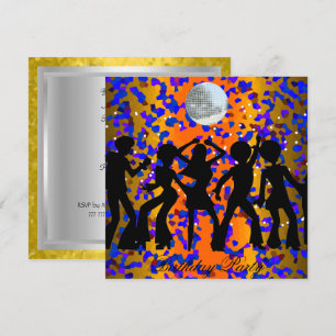 Invitación de cumpleaños de baile Disco