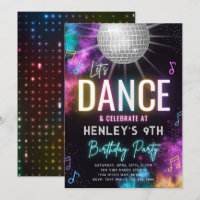 Invitación de cumpleaños de baile | Invitación de 