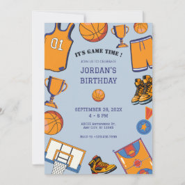 Invitación de cumpleaños de Baketball