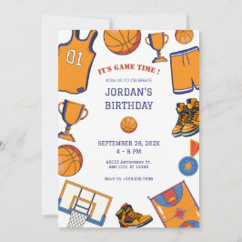 Invitación de cumpleaños de Baketball