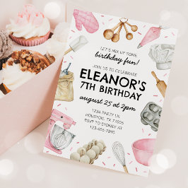 Invitación de cumpleaños de Baking Invitation Cupa