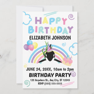 Invitación de Cumpleaños de Ballena Orca