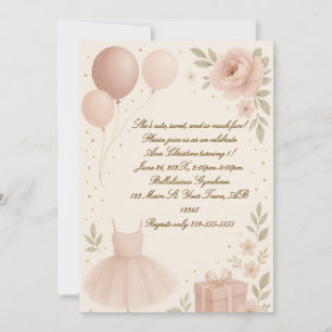 Invitación de cumpleaños de Ballerina