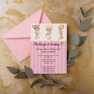 Invitación de cumpleaños de Ballerina