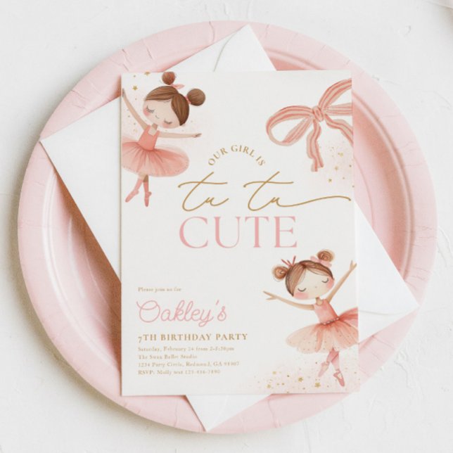 Invitación de cumpleaños de Ballerina (Subido por el creador)