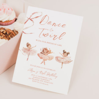 Invitación de cumpleaños de Ballerina