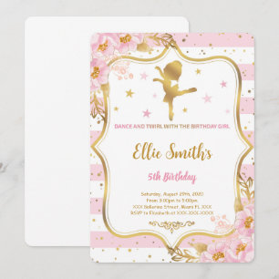 Invitación de cumpleaños de Ballerina