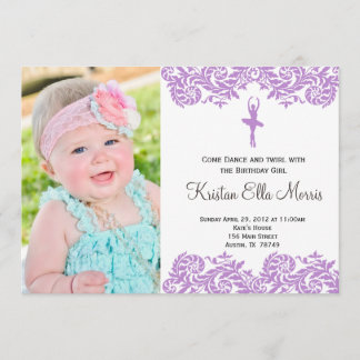 Invitación de cumpleaños de Ballerina