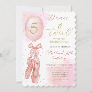 Invitación de cumpleaños de Ballerina