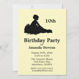 Invitación de cumpleaños de Ballerina Amarilla