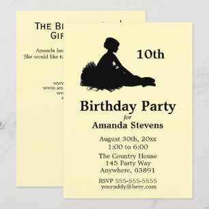 Invitación de cumpleaños de Ballerina Amarilla