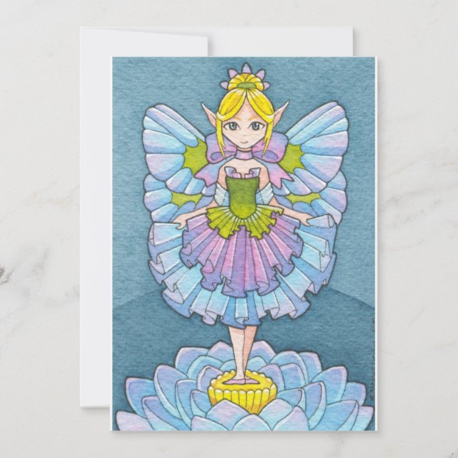 Invitación de cumpleaños de Ballerina Fairy Moussa (Anverso)