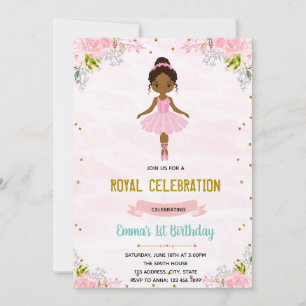 Invitación de cumpleaños de Ballerina Princess