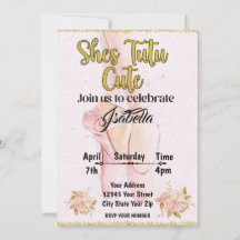 Invitación de cumpleaños de Ballerina Tutu