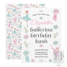 Invitación de cumpleaños de ballet