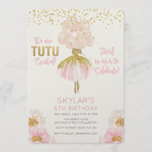 Invitación de cumpleaños de ballet afroamericano