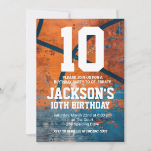Invitación de cumpleaños de baloncesto