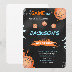 Invitación de cumpleaños de baloncesto