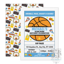Invitación de cumpleaños de baloncesto