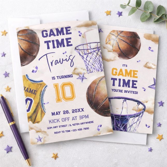 invitación de cumpleaños de baloncesto (Subido por el creador)