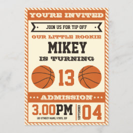 Invitación de cumpleaños de baloncesto