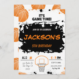 invitación de cumpleaños de baloncesto