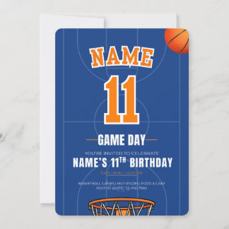 Invitación de cumpleaños de baloncesto de Nueva Yo
