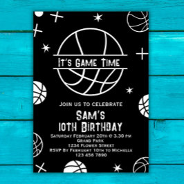 Invitación de cumpleaños de baloncesto, Fiesta de 