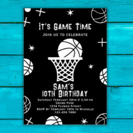 Invitación de cumpleaños de baloncesto, Fiesta de 