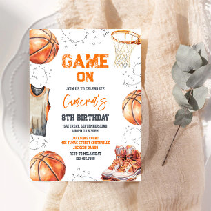 Invitación de cumpleaños de baloncesto Game On