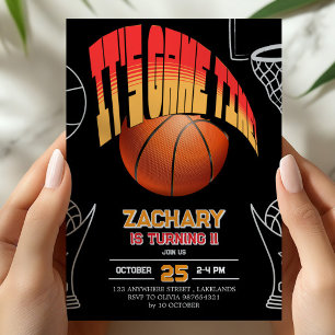 Invitación de cumpleaños de baloncesto negro