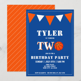 Invitación de cumpleaños de baloncesto niño 2º cum