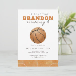 Invitación de cumpleaños de baloncesto para chicos