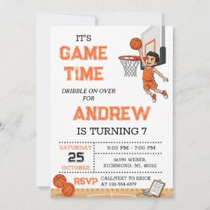Invitación de Cumpleaños de Baloncesto Personal