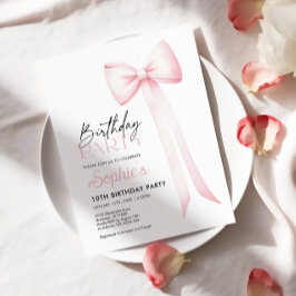 Invitación de cumpleaños de barba, compadre rosado