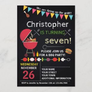 INVITACIÓN DE CUMPLEAÑOS DE BARBACOA A CUALQUIERA